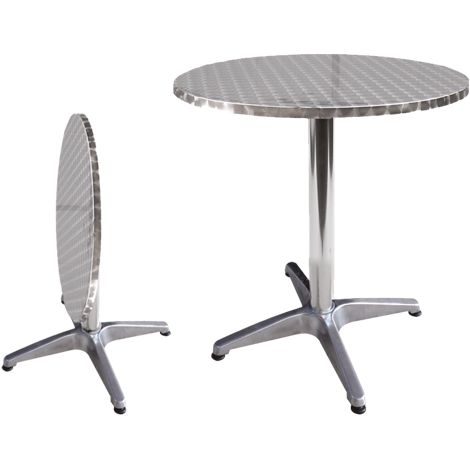 TAVOLO BAR IN ALLUMINIO ALU ROUND RECLINABILE 60XH70CM