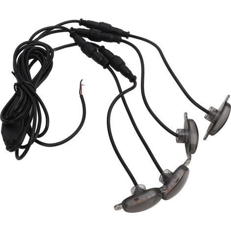 1V4 lentille de fumée calandre feux de conduite ambre lampes LED pare-chocs DRL lampe pour Style Raptor (1/5)