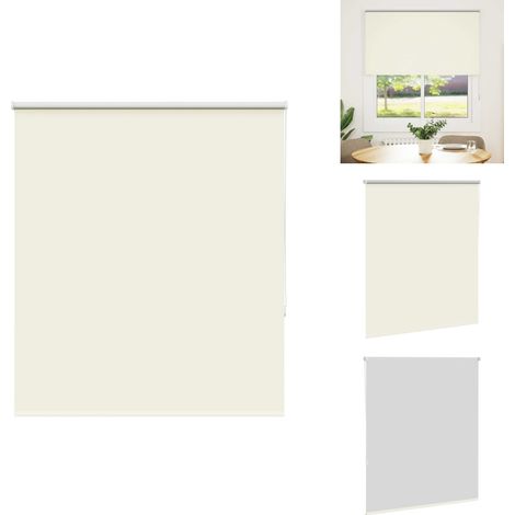 Store enrouleur occultant blanc cassé 130x150 cm largeur tissu - Store Enrouleur - Stores Enrouleurs - Store De Jour Et De Nuit - Store Occultant (1/5)