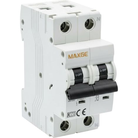 WEBMATEL Interruptor Automático Magnetotérmico Vivienda 2P Curva C 63A 6kA 230V Montaje Carril DIN (1/4)
