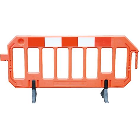 Moravia Grille plastique avec pied anti-chute 2000 × 1000 × 50 mm orange + rouge/blanc (1/4)