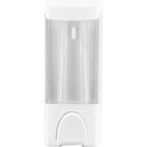 Distributeur de savon mural 300 ml, porte-savon liquide, boîte à savon suspendue, récipient vide rechargeable pour la maison ou l'hôtel (blanc)-18.3X7.3cm-White