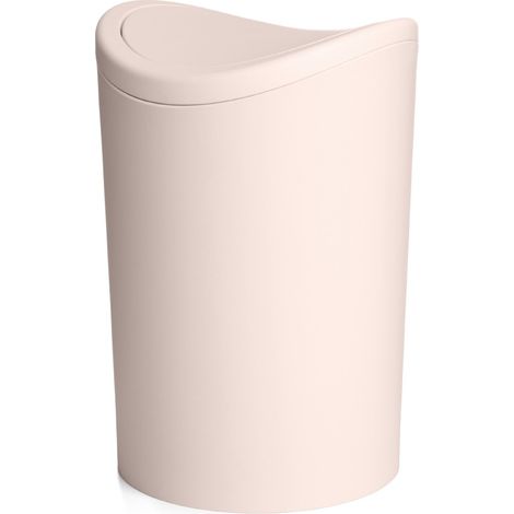 Pattumiera bagno in polipropilene rosa 6 Lt con coperchio basculante