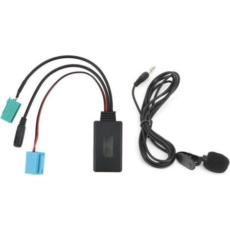 Cble audio Bluetooth 6 broches, adaptateur AUX-IN stéréo pour voiture avec microphone adapté pour Clio/Espace/Megane (1/5)