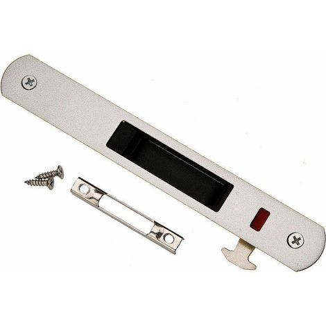 Verrou de porte coulissante - Quincaillerie de verrouillage simple en acier inoxydable pour porte coulissante et fenêtre (gris clair)