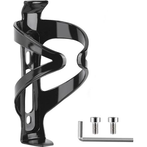 Portabotellas negro para bicicleta, antideslizante, resistente y ligero, ideal para ciclismo de carretera y de montaña. (1/5)