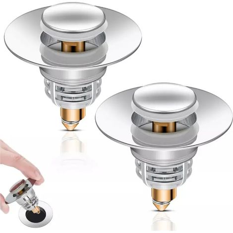 Lot de 2 boutons pour crpine dvier filtre et bouchon de vidange (1/5)