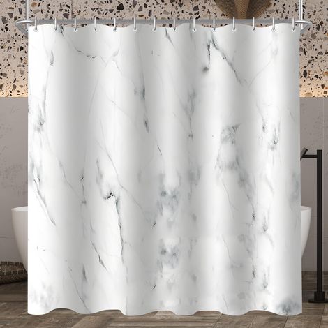 Duschvorhang Marmor 100x180cm Antischimmel Textil Wasserdicht Waschbar Polyester (1/5)