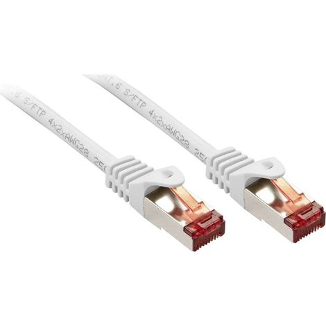 LINDY 47384 RJ45 Câble réseau, câble patch CAT 6 S/FTP 2.00 m blanc 1 pc(s) (1/4)