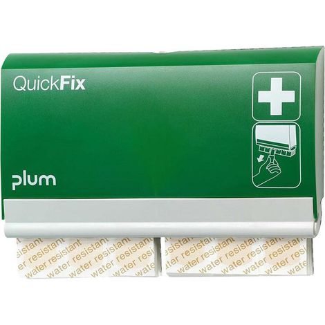 Dispensador de tiritas QuickFix 1 B230xH135xT32ca.mm verde PLUM
