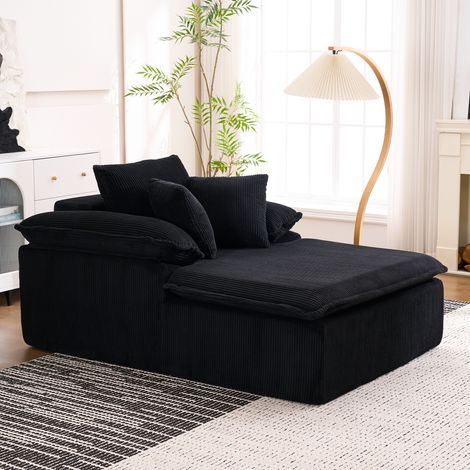 Canapé inclinable de 46 cm de hauteur, conçu pour l’intérieur, sans cadre. Canapé inclinable de lecture plus confortable, équipé d’accoudoirs larges, sans installation nécessaire. (1/5)