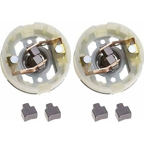 Kit 4 balais de charbon + 2 porte‑balais pour moteur RS550, pièce remplacement compatible Bosch Makita Dewalt Hitachi Metabo (1/4)