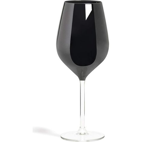 Excelsa 60492 Color Wine Set 6 Calici Vino, Vetro, Nero (1/5)
