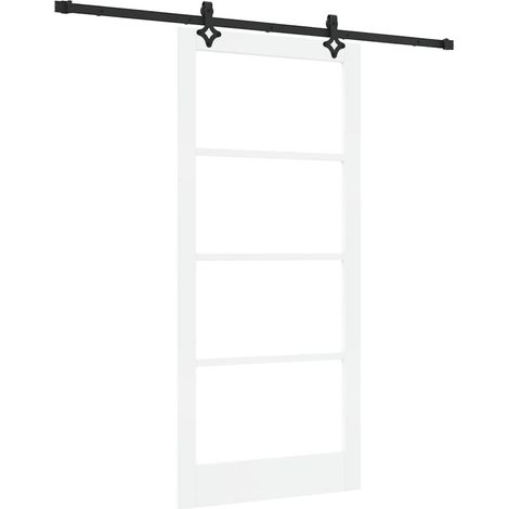 Maison Exclusive - Schiebetür ORKDAL Weiß und Schwarz 93 x 202 cm