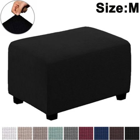 Stretch Ottomane Bezug Ottomane Schonbezug Hocker Protector Aufbewahrung Ottomane Bezüge Möbel Protector Soft Rectangle Schonbezug (1/5)