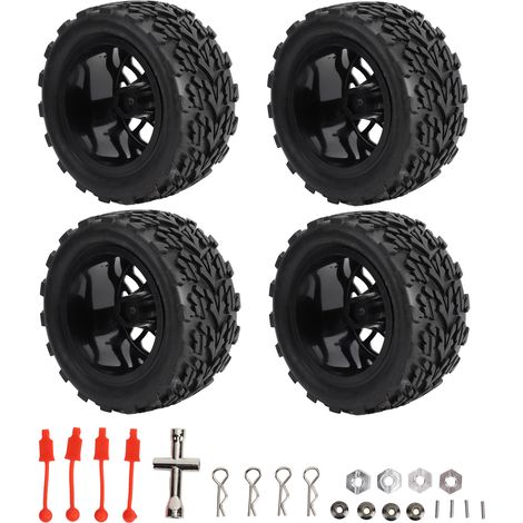 4 Pneus Jantes 1/10 pour Traxxas Slash - Roues RC Camion Short Course (1/5)