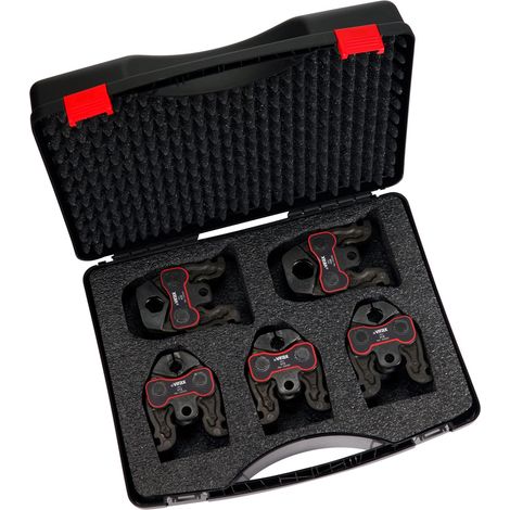 Estuche con 5 mini alicates de engarce VIRAX para cobre V 12-14-16-18-22 para Viper® M21+ - 252593