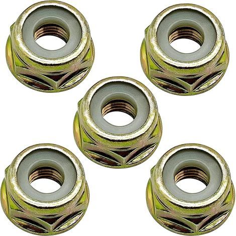 10 Écrous Universels à Filetage Inversé M10 x 1,25 - Remplacement pour Débroussailleuses et Coupe-Bordures - Compatible avec Greenworks Milwaukee Makita Husqvarna - Accessoires de Tête d’Engrenage (1/4)