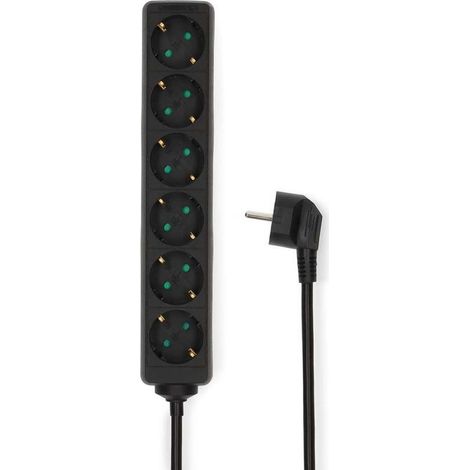 Nedis Esoc630f1bk multipresa nera 6 prese 3m