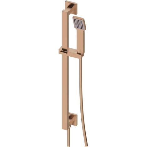 Signature Reflex Square Shower Slide Rail Kit with Single Function Handset - Brushed Bronze
