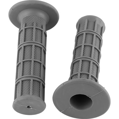 Paire de Poignées Moto Universelles en Silicone Rouge 22/25mm (7/8") pour Guidon (1/5)