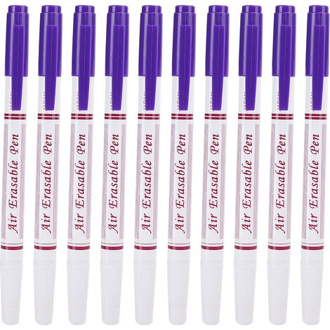 10 marqueurs effaçables à l'eau pour tissu, double pointe, accessoires de couture violet (1/5)