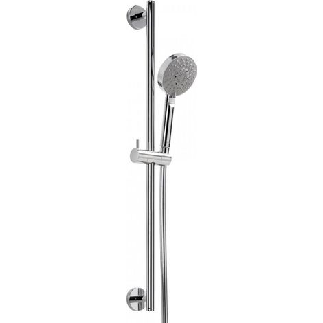 Kit barre‑douche MINIMAL Ø 19 mm. Long. 850 mm. Flexible satin - TRES 134629