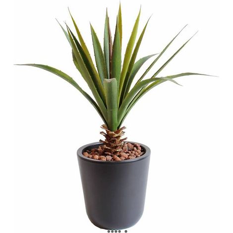 Aloe artificielle en piquet pour extérieur H 45 cm (1/3)