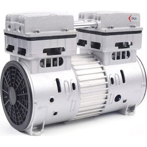 Tête de Compresseur d’Air Silencieuse 750W 1HP sans Huile 8 Bar 145 L/min 1400 Tr/min 220V Unité de Compression d’Air (1/5)