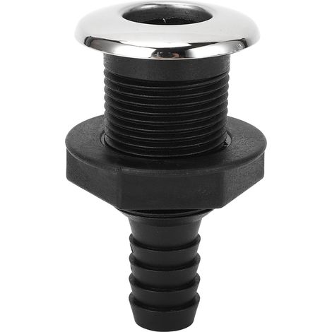 Ortviai Bouchon d'évacuation marin en nylon 20 mm pour coque de bateau, transom, puits à poissons ou glacière (1/5)