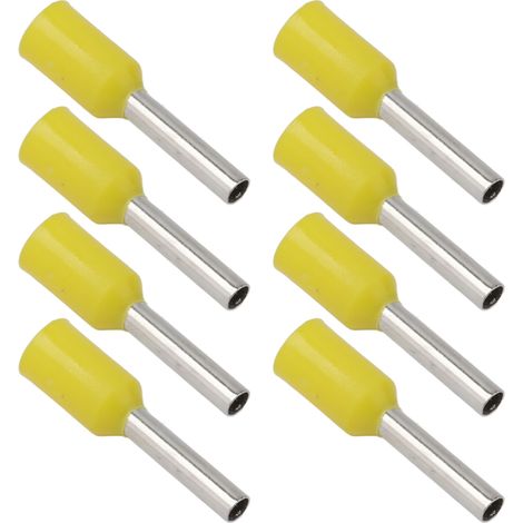 1000 bornes à embouts isolés E1008, connecteurs de câble à broches en cuivre et PVC pour l'industrie électronique