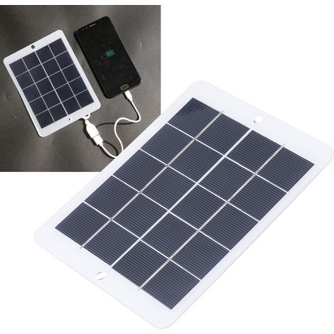 Panneau de charge solaire 3W 5V, chargeur solaire extérieur pour téléphones portables, batteries externes et chargeurs (1/5)
