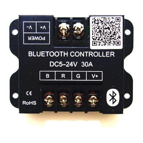 30A 12V LED strip dimmer with Bluetooth control for mobile phone, high-power dimmable light strip, monochrome controller