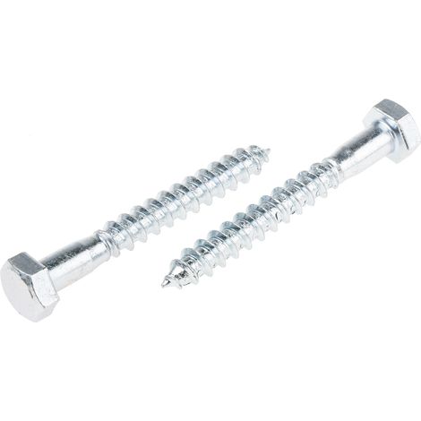 Vis tire-fond, 8mm x 65mm, en Acier, en Acier trempé ( Prix pour Sachet de 25 )