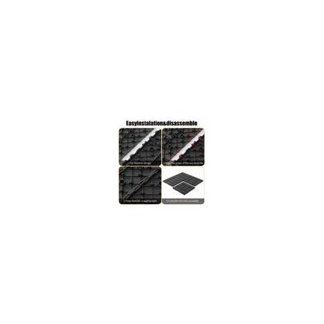 Dalles de terrasse style H de 30 cm (12 po), modules emboîtables à poser soi-même, pour l'extérieur et l'intérieur, installation facile et rapide, idéales pour porche, piscine, balcon ou jardin. 44 pi (1/5)