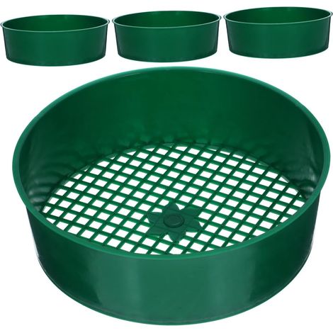 4pièces Tamis à Terre pour Jardin Lot de Filtre Manuel pour Cailloux Outil de Tamisage Léger pour Jardiniers (1/5)
