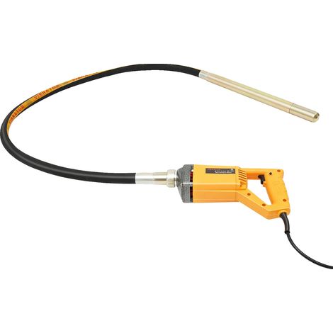Vibrateur à béton, puissance de 1300W, vitesse de 4300RPM, tige de 2m de longueur, construction en nylon et acier, électrique avec fil (1/5)