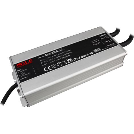GV6-320B012: GV6-320B012: Alimentatore GLP 320W: 12V/26.7A, CV, custodia in metallo, rettangolare