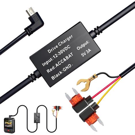 Câble HK4 Acc Hardwire pour Dashcams A329/A329S/T130/A119 Mini 2/WM1/A229/A139 - Alimentation Continue, Protection Basse Tension et Mode stationnement Automatique (1/5)