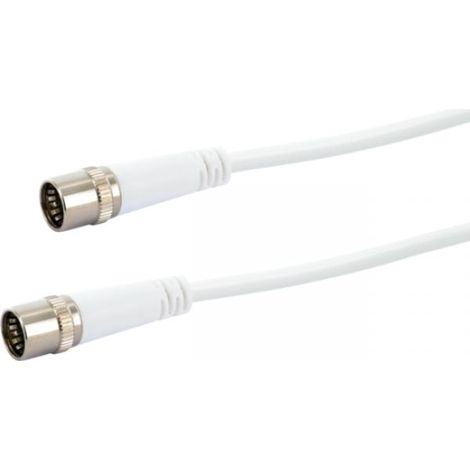Schwaiger Antenna, SAT Cavo [1x Spina quick a F - 1x Spina quick a F] 10.00 m 10 dB quadrupla schermatura Bianco (1/4)