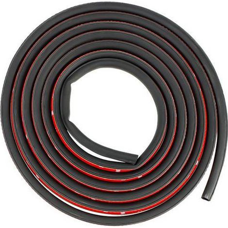 Ein 4 Meter langer, schwarzer, D-förmiger Gummidichtungsstreifen zur Schalldämmung von Autotüren, wind- und staubdicht. (1/4)