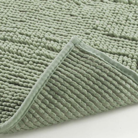 Tapis de bain microfibre 45 x 75 cm Swety sauge (1/5)