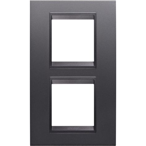 PLAQUE LUX 2+2P V ARDOISE ABSOLUE GEWISS GW16224YA
