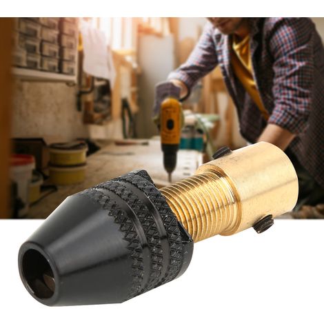 Accessoires pour mini-perceuse électrique : mandrin en laiton noir de haute qualité, diamètre de perçage 2,35 mm/3,175 mm, kit de 2,35 mm (mandrin noir avec tige). (1/5)