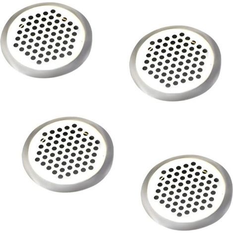 Grille d'aération circulaire en acier inoxydable. maille de 35 mm. pour cuisine. salle de bain. placard. lot de 4 (1/5)