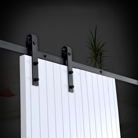 SiFree® 244cm Porte placard coulissante, Porte Coulissante, Rail porte coulissante, Roulette porte coulissante, Rail pour Système de Quincaillerie (1/5)
