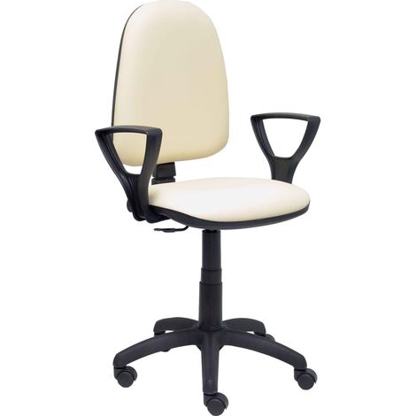 Piqueras y Crespo Ayna Similpiel chaise bureau crème (1/5)