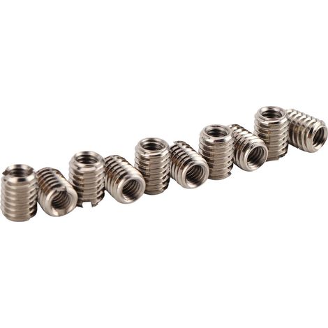 Lot de 10 inserts filetés en acier inoxydable, réducteurs filetés femelle M4x0,7 et mâle M6x1,0, longueur 8 mm (1/5)