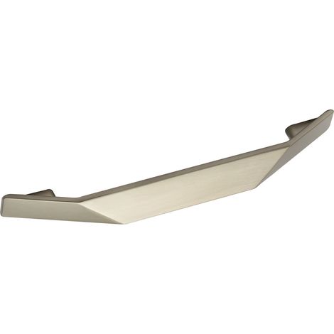 Citterio Griff Finn LA 160mm - Designer Möbelgriff Breite 215mm - Griff für Möbel, Zinkdruckguss Edelstahl Effekt