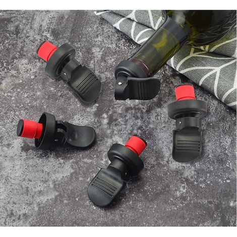 Lot de 5 bouchons pour bouteilles de vin et de champagne - Bouchons manuels en liège pour boissons à base de vin (1/5)